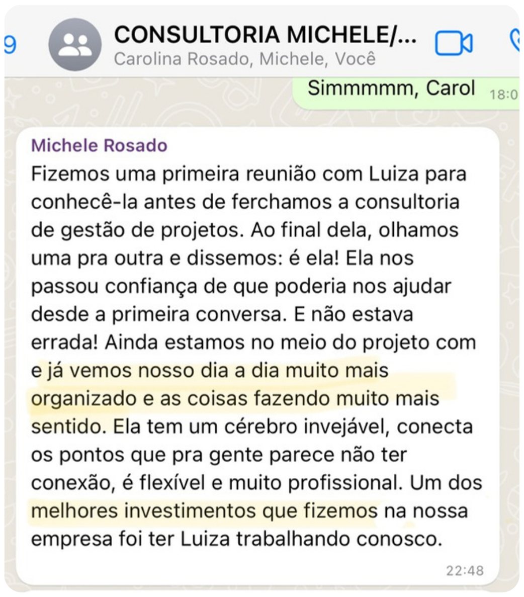 Depoimento de Michele Rosado por WhatsApp